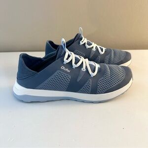 OluKai Huai Blue Gray Sneakers Size 8.5